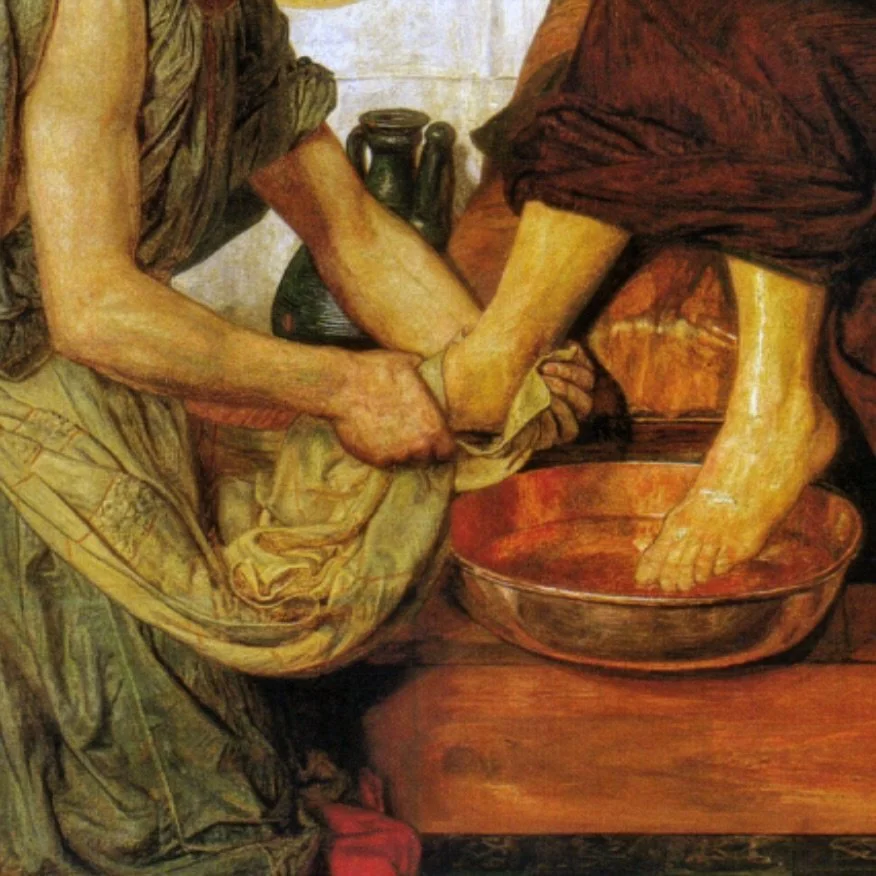 John 13 carries the unique story of Jesus washing the disciples feet. It functions as an illustration of the Gospel, where Christ strips himself of his out clothing (heavenly glory) and descends to serve us. 

How does the theme of service weave its 