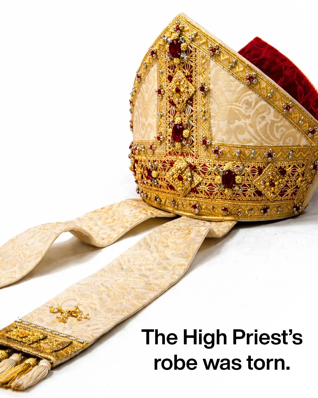 During his night trial in the High Priest&rsquo;s house, Jesus openly claims to be the Messiah, the Son of the Living God. The High Priest tears his robes in anger at this. 
Learn more in today&rsquo;s short meditation. Link in Bio.