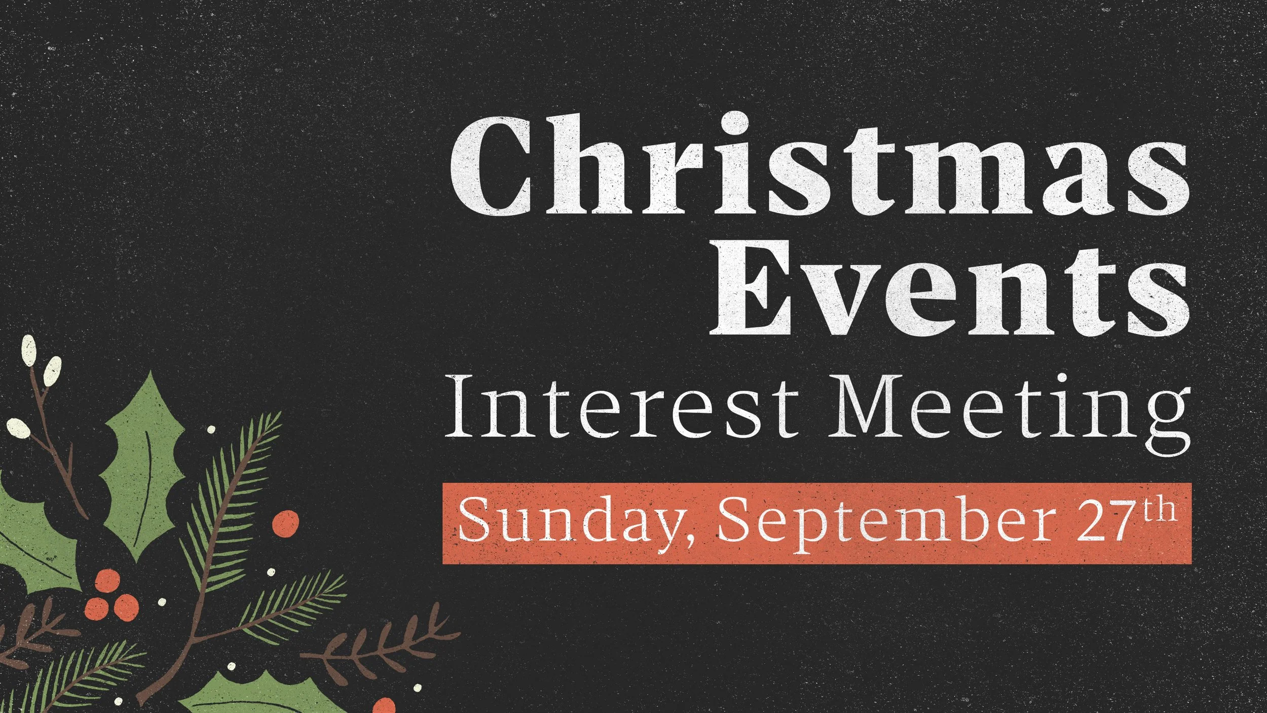 Christmas Events Interest Meeting