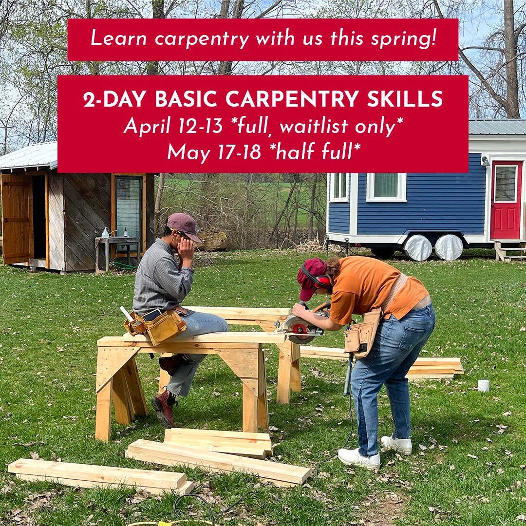 It's time! Save your spot and look forward to two days of learning skills that you'll use for years to come. Spring is the perfect time to build raised beds, trellises, and small planter boxes -- all simple projects and great follow ups to 2-Day Basi