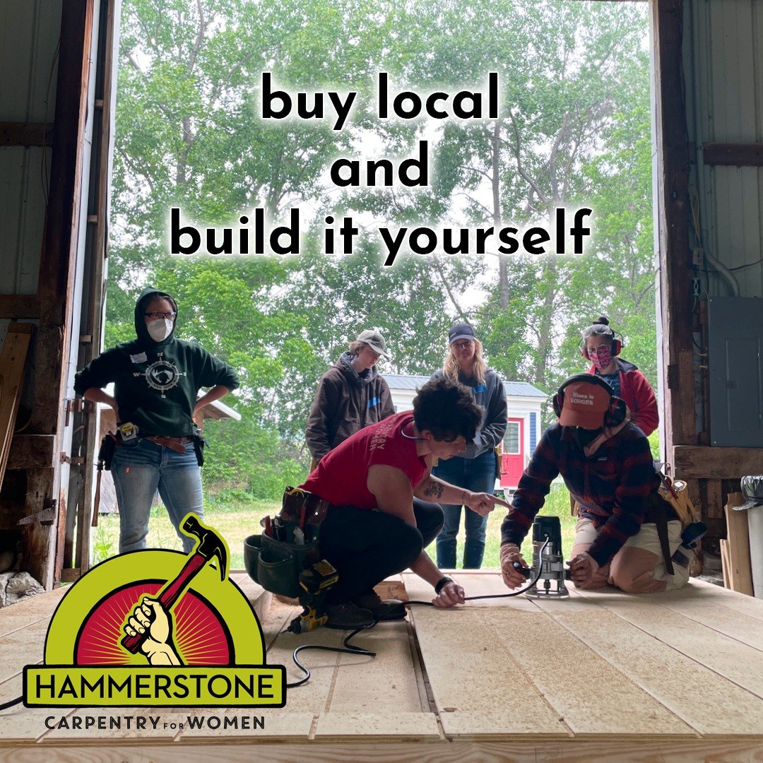 When you build it yourself, you can choose lumber milled at a local sawmill. You can design the project around re-use materials, or use whatever you already have on hand. You can build the project so it LASTS, then pass it down to the next generation