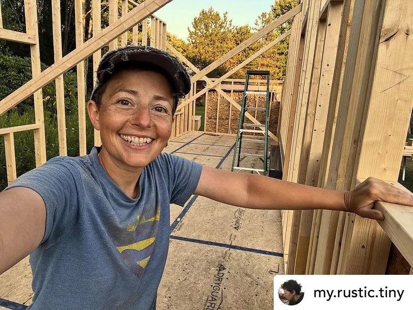 GO AMANDA! 👏 Join us in cheering on incredible local artist, Hammerstone alum, and now *homebuilder* Amanda Klish on her tiny house progress! She&rsquo;s building her own house and while the journey has been long, the progress has always been in mot