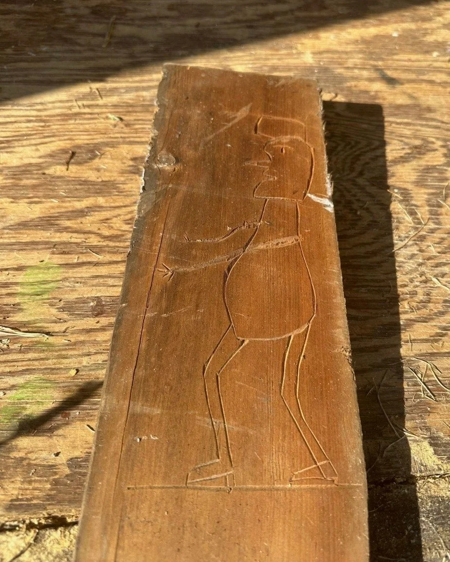 Maria here 👋 I found this drawing while renovating my 1830&rsquo;s farmhouse. I don&rsquo;t know if it&rsquo;s original or from a later addition, though judging from the style of carpentry, the additions are early 20th century at the very youngest. 