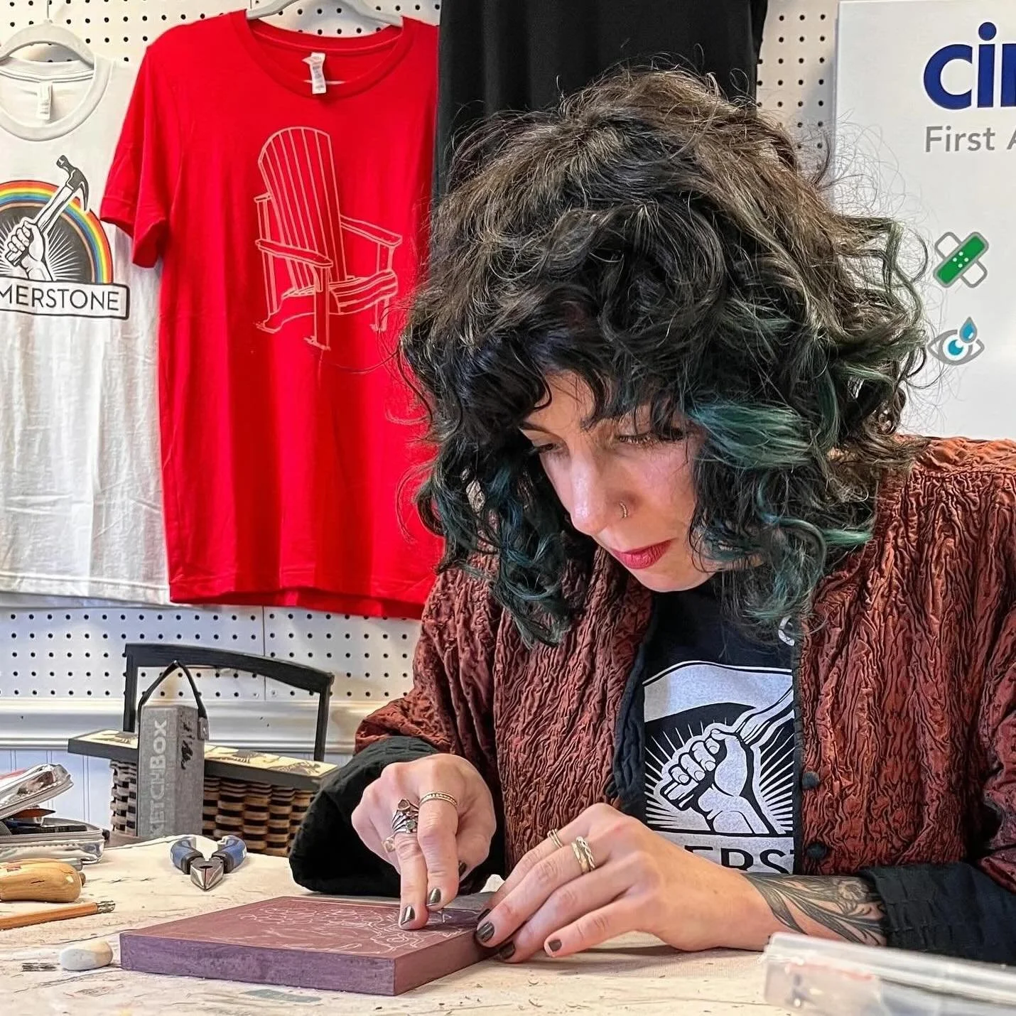 NEW CLASS! Join us for a one-day introduction to woodcarving taught by Bee Parisi! Learn to design and carve a traditional folk art style wall hanging or candle holder out of softwood using a variety of carving tools. This workshop will cover prepara