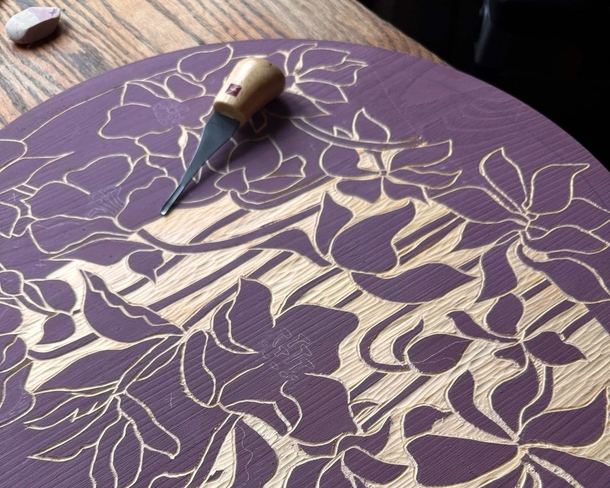 Woodcarving classes are almost sold out! Just a FEW spots left in Woodcarving: Low Relief with instructor Bee Parisi. Join us Saturday March 28 to learn to design and carve a traditional folk art style wall hanging or candle holder out of softwood us