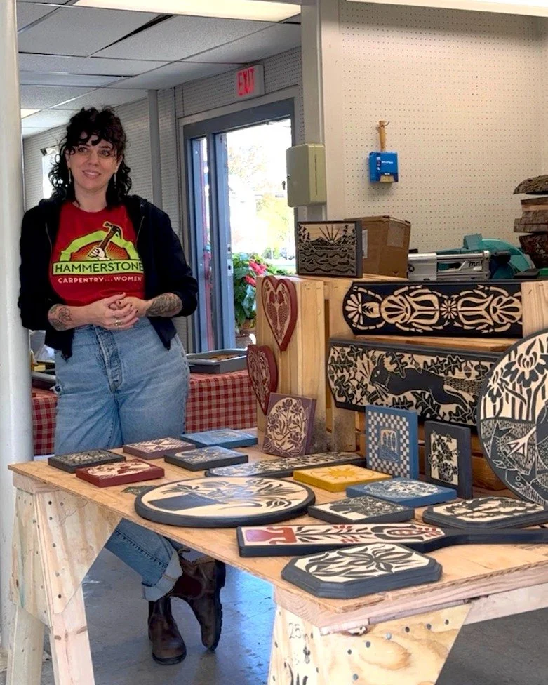 *Only THREE spots left!* Join us for a one-day introduction to woodcarving taught by Bee Parisi! Learn to design and carve a traditional folk art style wall hanging or candle holder out of softwood using a variety of carving tools. This workshop will