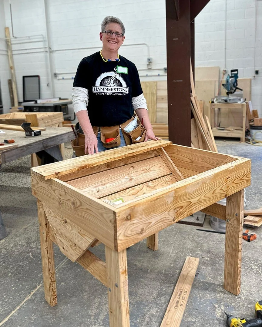 It's time to build planters for this year's garden! You don't have to bend down on the ground or kneel to work in this spacious and comfortable waist-high box. Join us April 20&ndash;21 for Basic Carpentry Skills 102: Elevated Planter Box, where ever