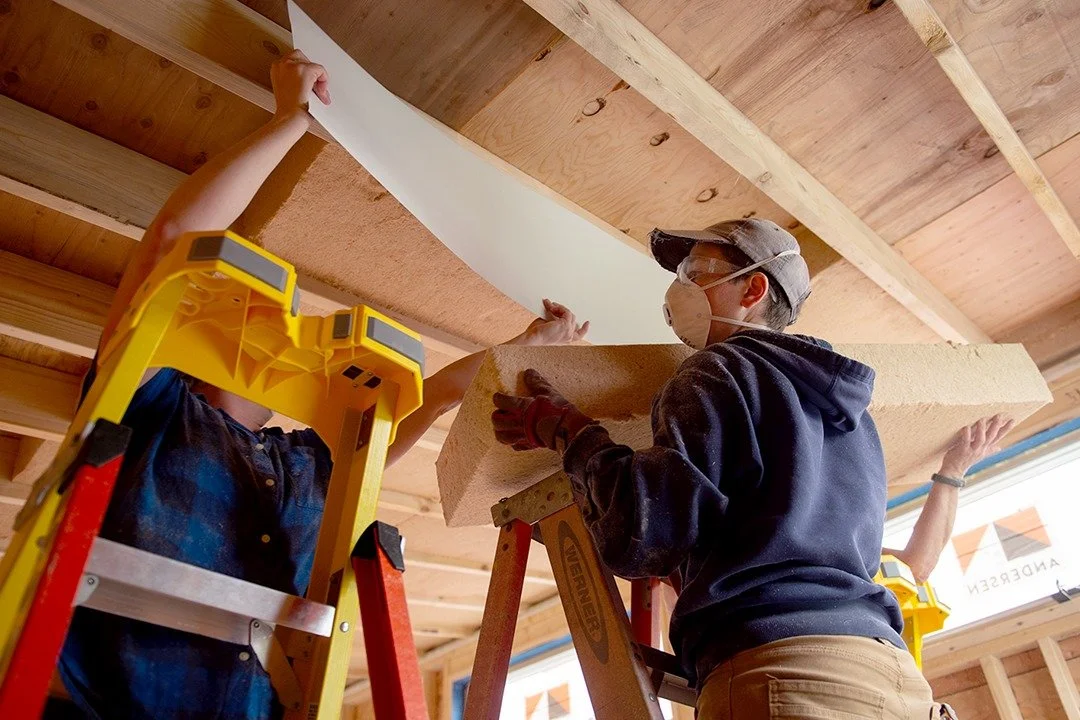 Every year we teach women and gender diverse students the full process of building a tiny house, starting with a bare trailer and ending with custom cabinetry. This year we're thrilled to use TWO wood fiber based insulation products by TimberHP: Timb