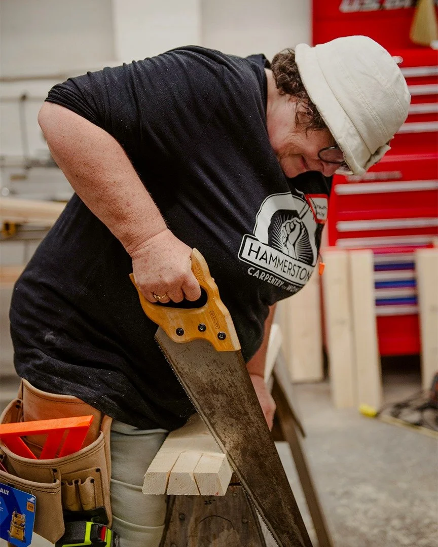 "I wish I was younger, but with whatever good years left I want to learn as much as I can. My friend I've known for 29 years recently told me they can tell that I've found what makes me HAPPY." -Basic Carpentry Skills 101 student

It's NEVE