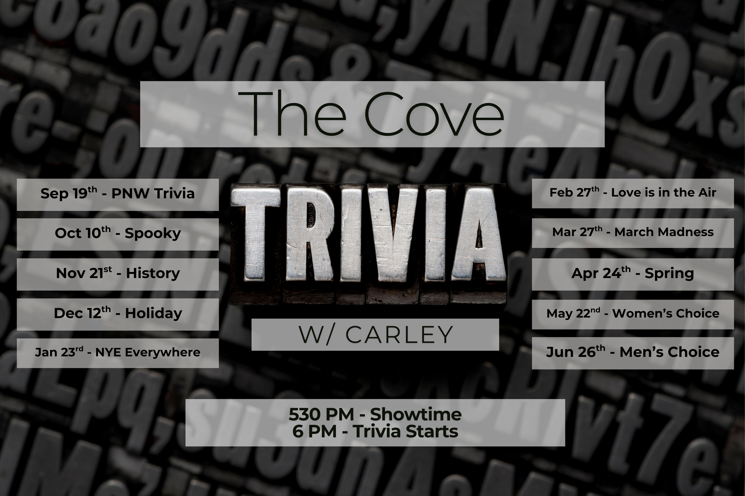 Trivia w/ Carley