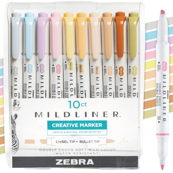 ZEBRA PEN MILDLINERS