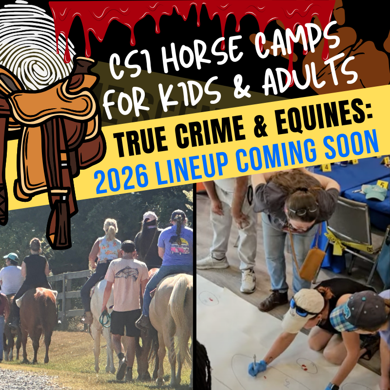 Coming Soon 2026 Saddle Up Sleuths Adult Day Camp Lineup