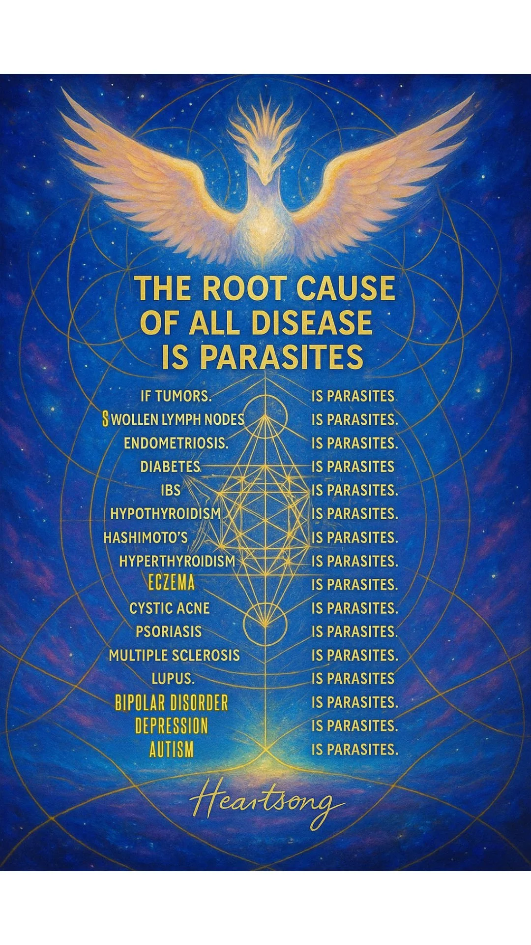 Parasites are the Root Cause of All Disease including Tumors, Swollen Lymph Nodes, Endometriosis Root Cause Healing with Nik Heartsong Winged Heart Healing Sharing her Personal Healing Journey