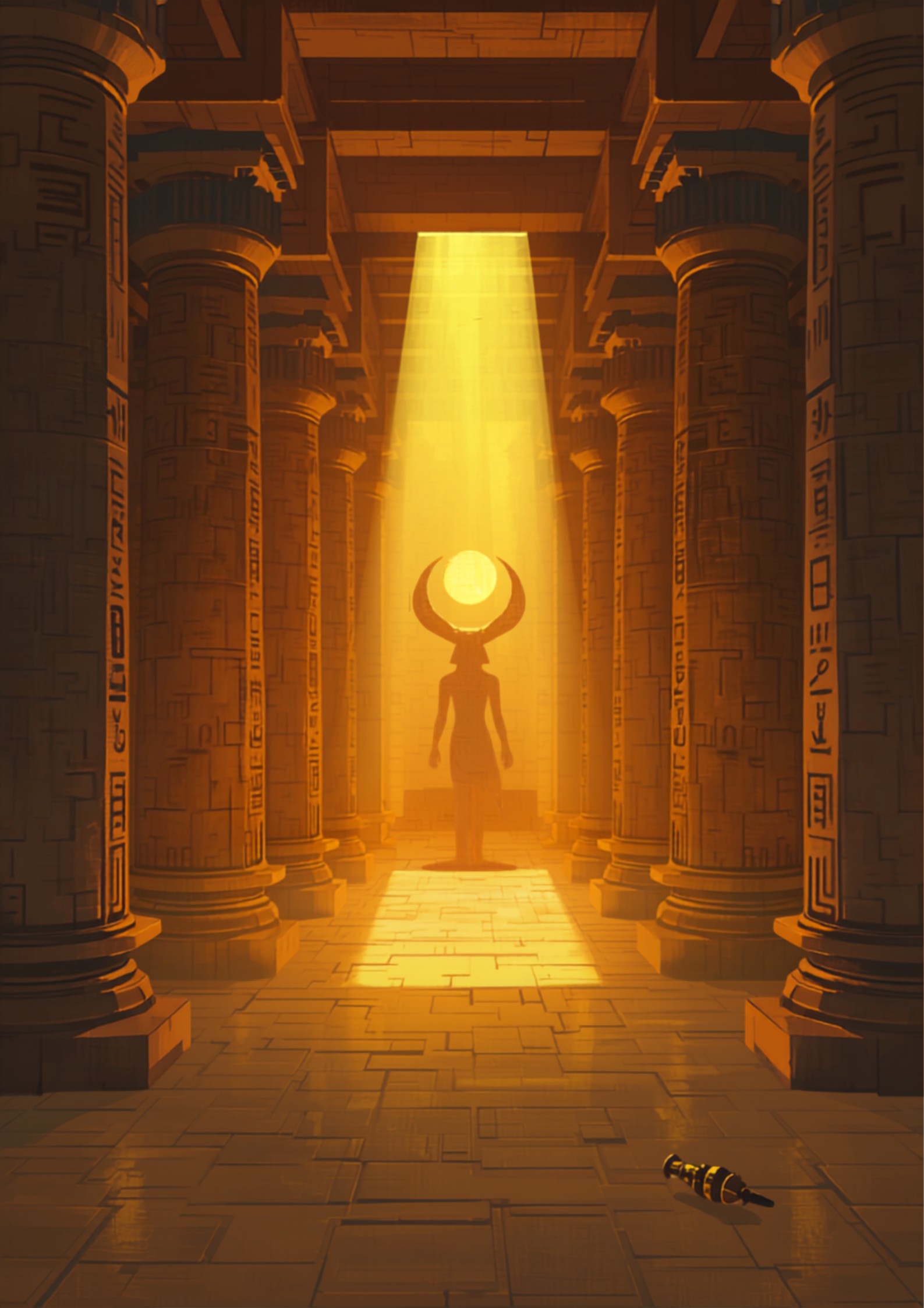 Ancient Egyptian Temple with Hathor Sun God Ra Frequency Healing