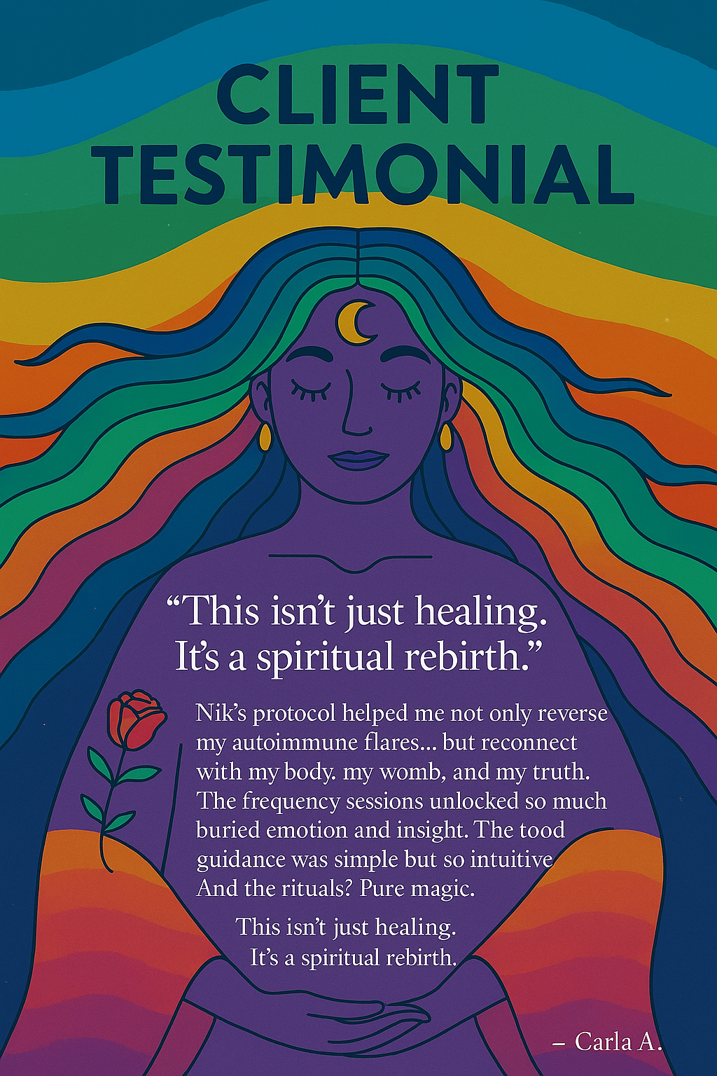 Testimonial By Carla This Isn't Just Healing It's a Spiritual Rebirth about Bioresonance with Nik Heartsong