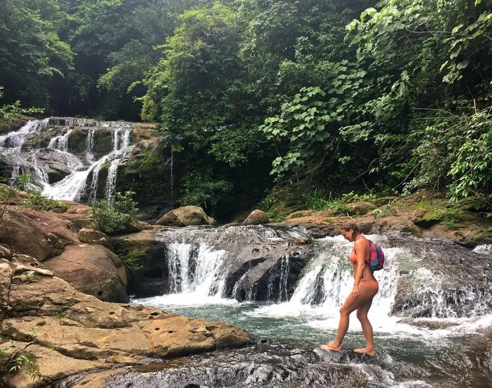 Nik Heartsong Walking Barefoot In the Wild Jungle Waterfalls of Costa Rica on her Healing Journey after Near Death Experience NDE in 2016