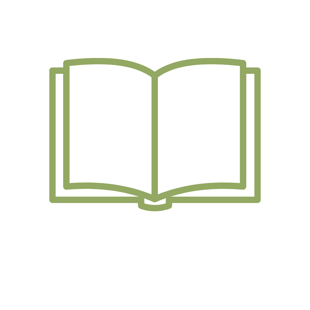 Open book representing learning organizing skills and sustainable habits