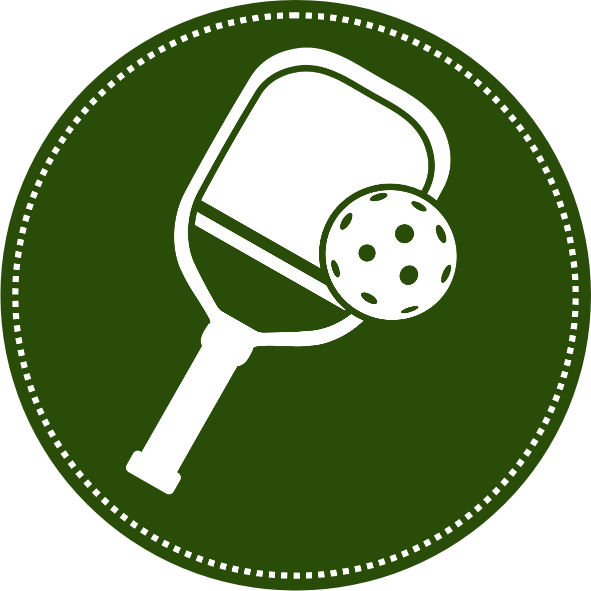 Pickleball paddle and ball representing Alyssa's love of pickleball