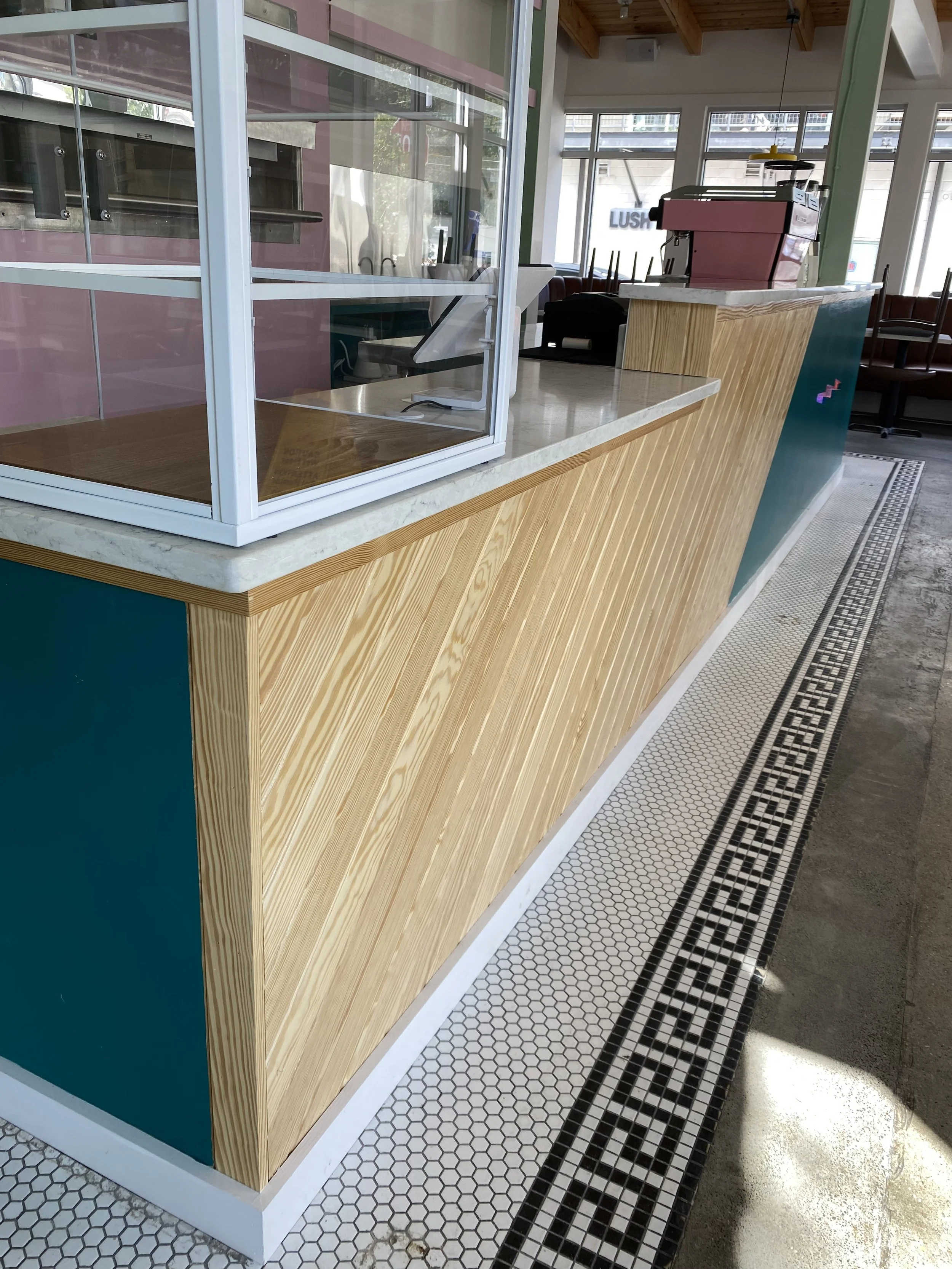 custom trim carpentry v groove pine