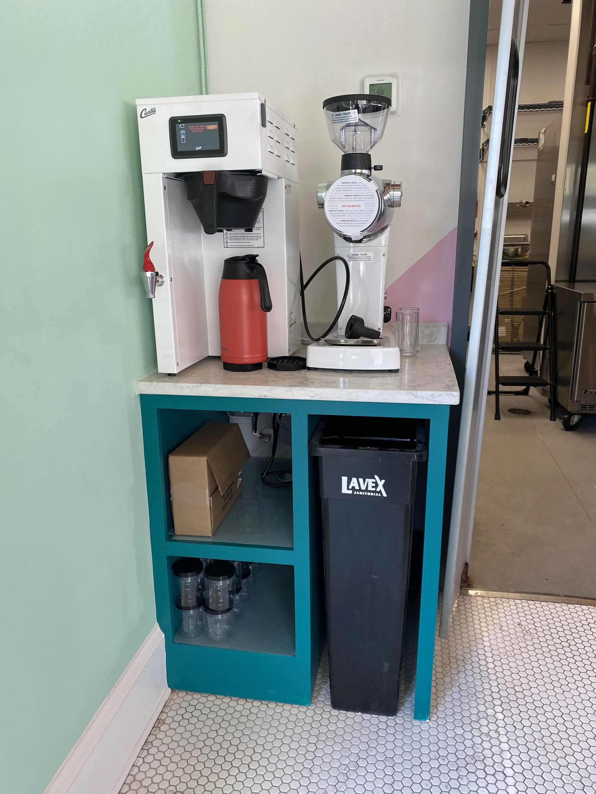 custom builtin cabinet espresso grind station