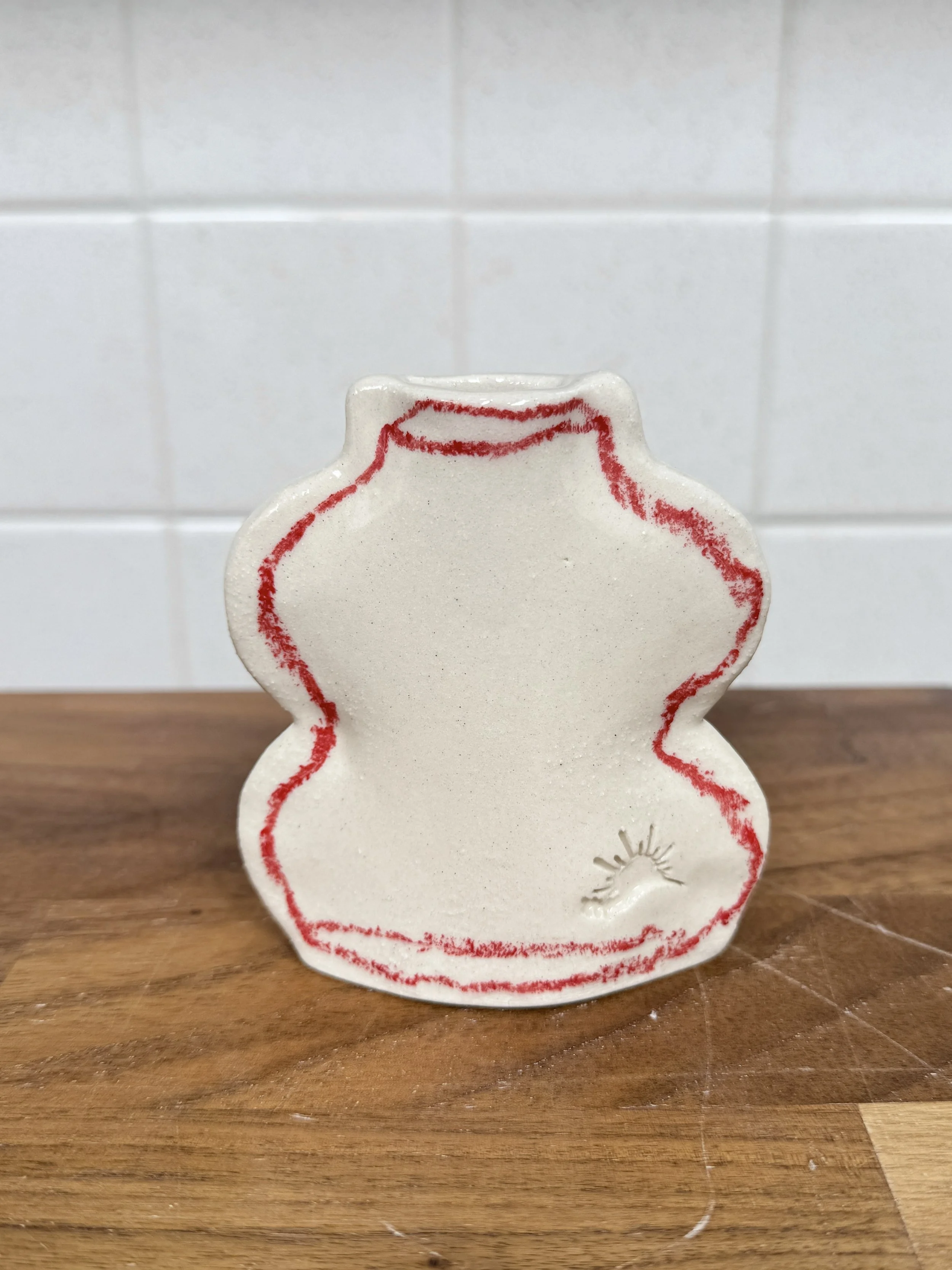 Mini Bubble Pocket Vase - Red