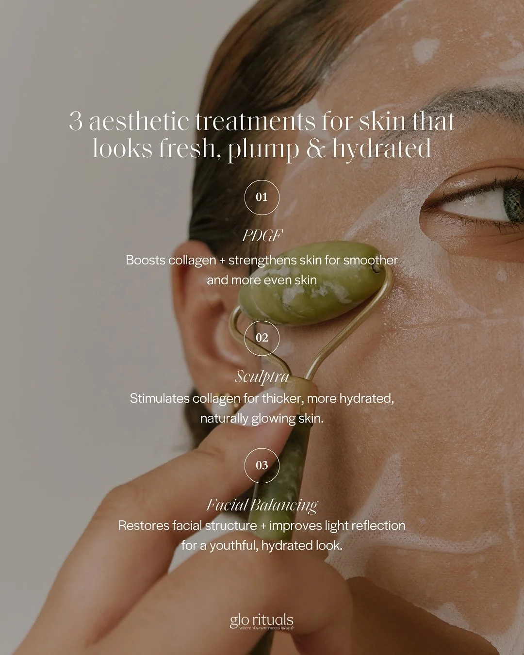 Skin that looks fresh and hydrated starts beneath the surface. 

Here are 3 treatments that work with your skin&rsquo;s biology to enhance glow, elasticity, and long-term radiance ✨

Expert Skincare and Advanced Aesthetic Services:
Glo Rituals Aesthe