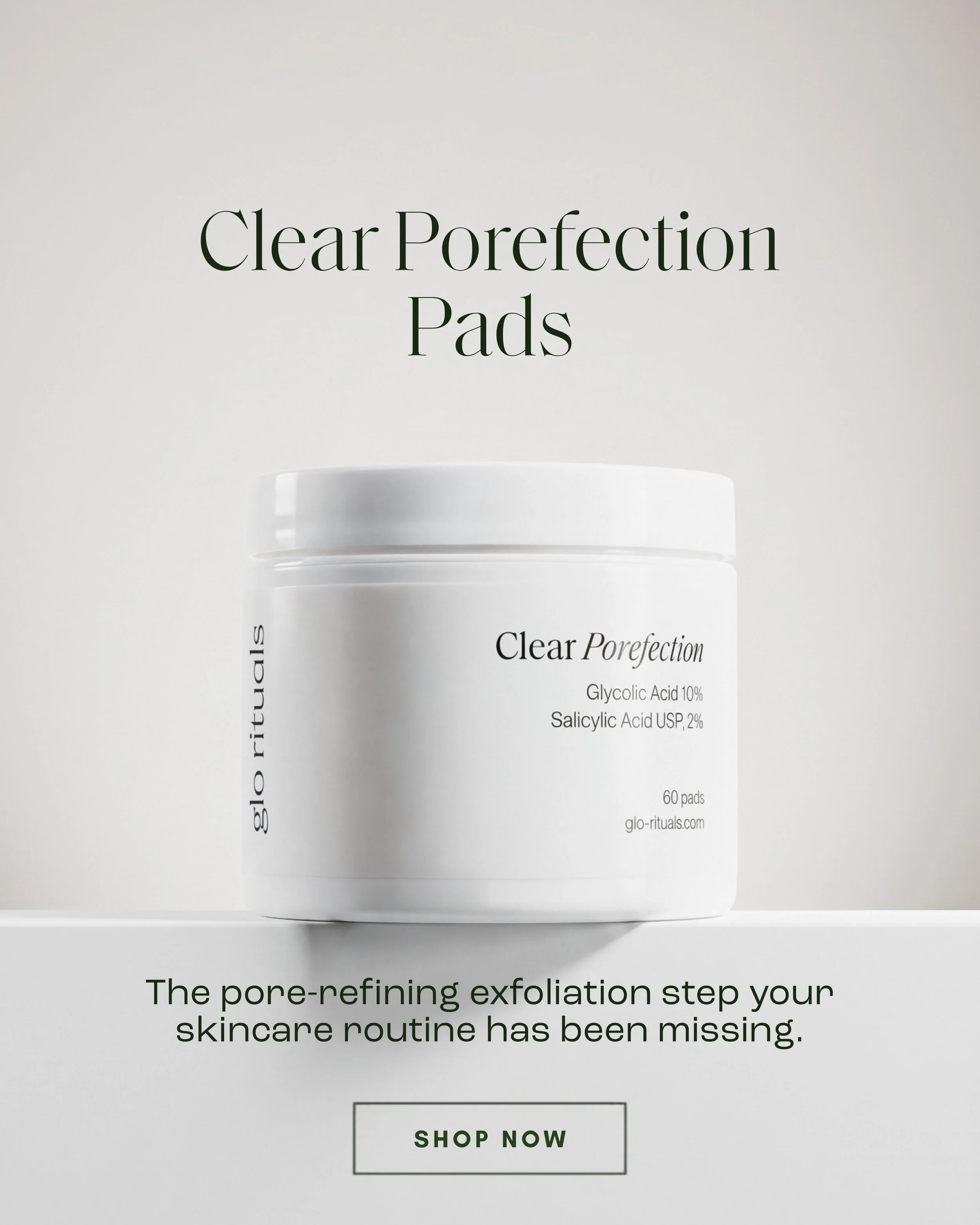 Meet your new skincare obsession: Glo Rituals Clear Porefection Toner Pads ✨

If you&rsquo;re dealing with clogged pores, excess oil, breakouts, or rough skin texture, these pads deserve a spot in your routine. They gently exfoliate away dead skin ce
