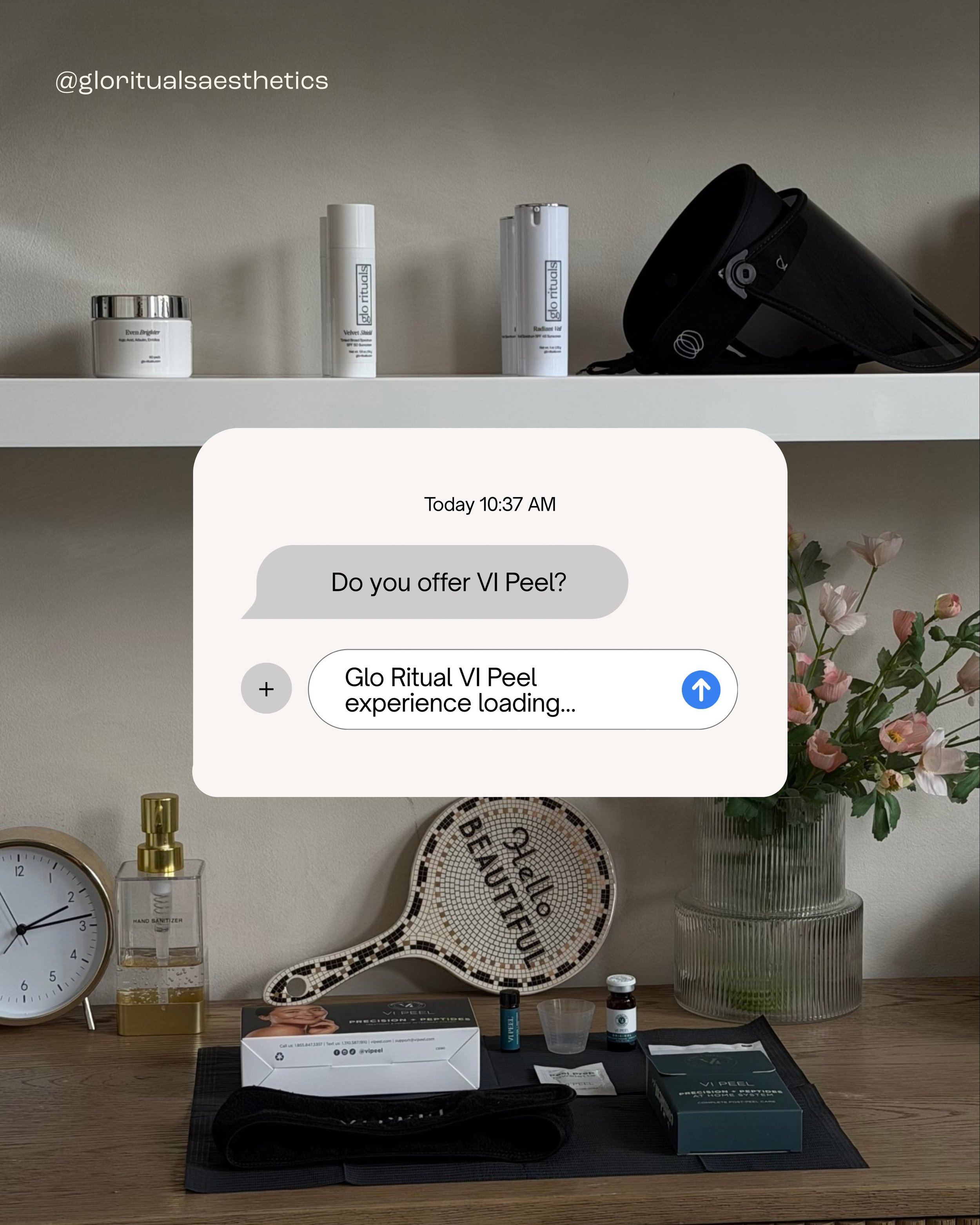 The Glo Rituals VI Peel experience is more than just a peel, it&rsquo;s a full skin ritual. ✨

We start by understanding exactly what your skin needs, then customize your treatment to target your concerns while keeping your skin&rsquo;s health at the