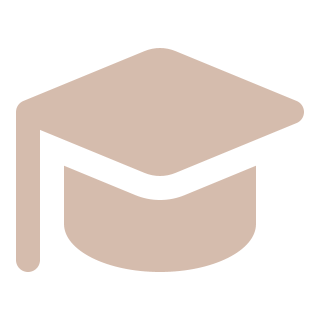 Icon of a graduation cap.