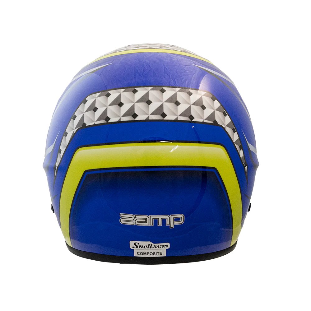 RZ-62 PRO Series Helmet Blue Yellow Back.jpeg