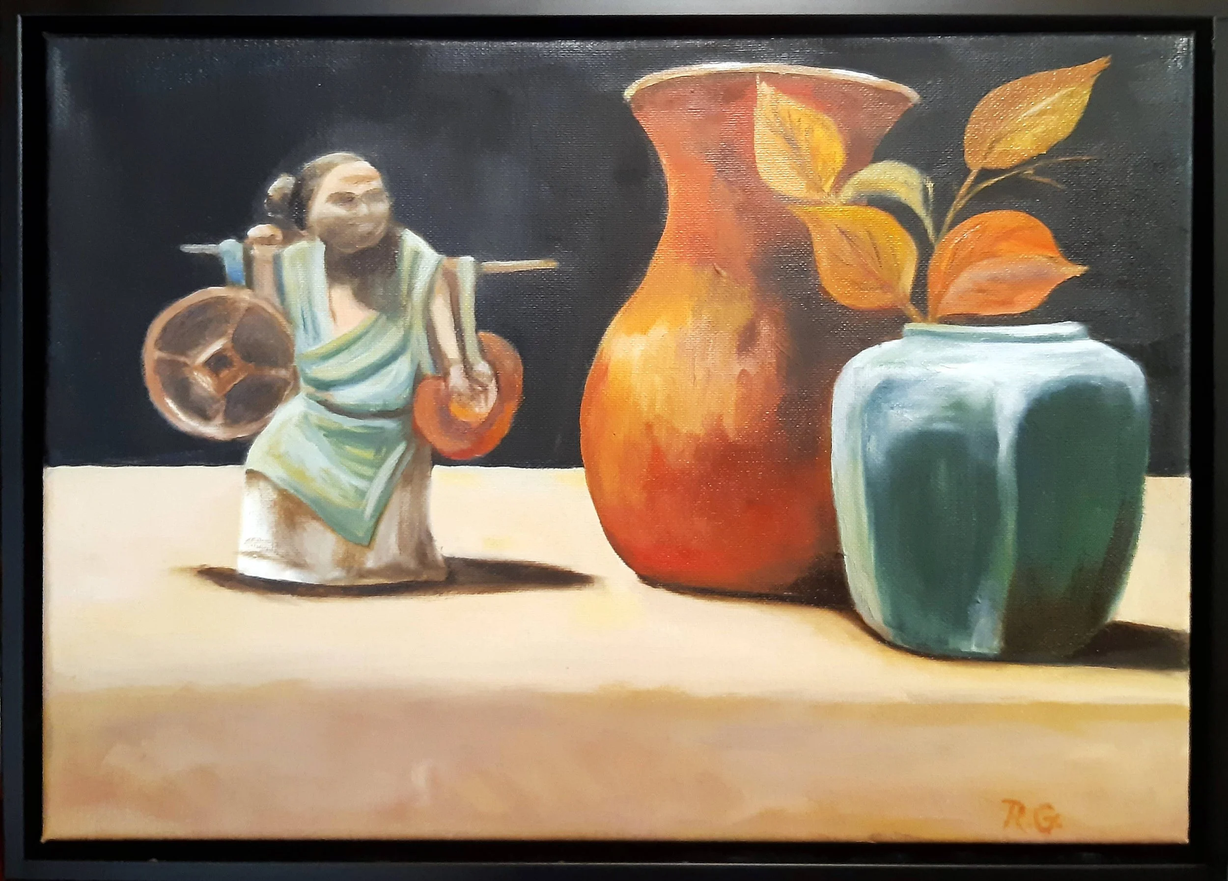 Still Life_2 Vases & Oriental Figure.JPG