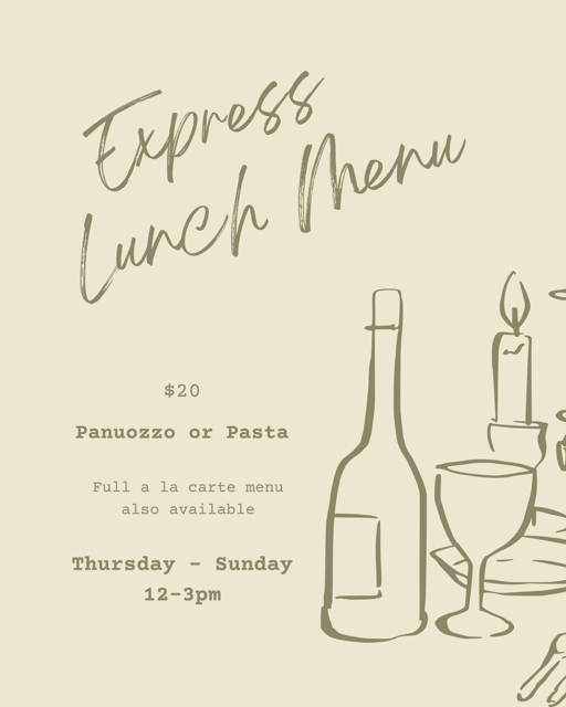 LUNCHES!! THURSDAY -SUNDAY