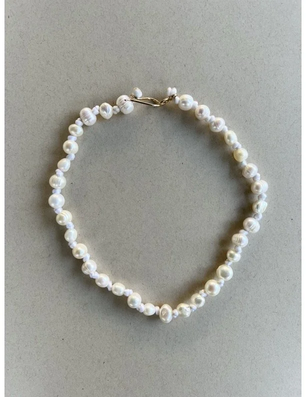 Knotted Pearl Necklace