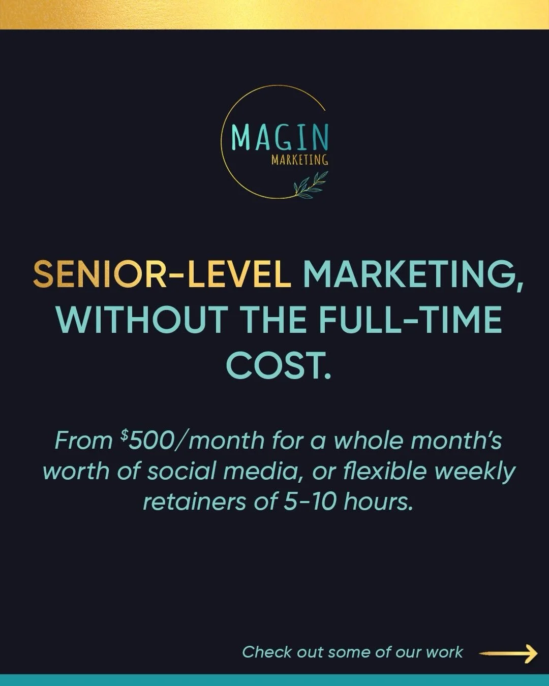 You don&rsquo;t need a full-time marketer to get full-time results.

At MaGin Marketing, you get:
-	Senior-level experience
-	High-quality content
-	Flexible support (without agency overheads)

Starting from $500/month or flexible 5&ndash;10 hour wee