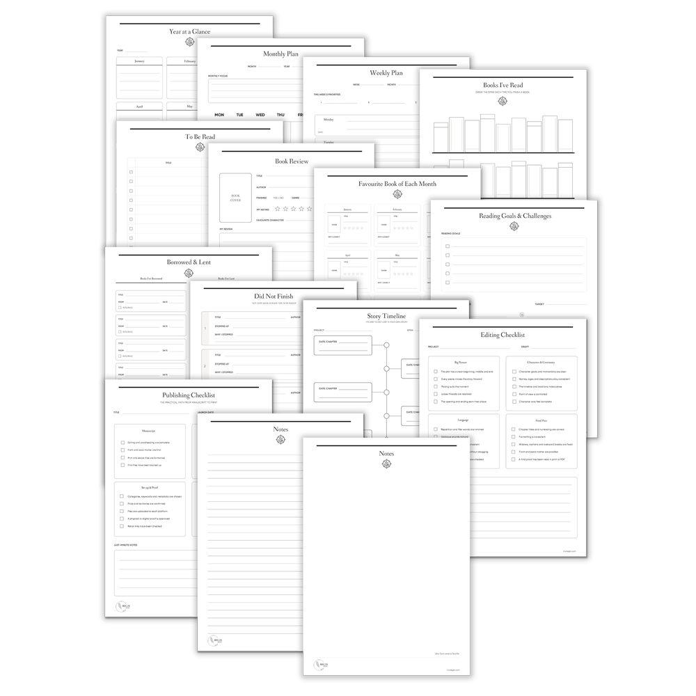 A5 Reader and Writer Planner Pages