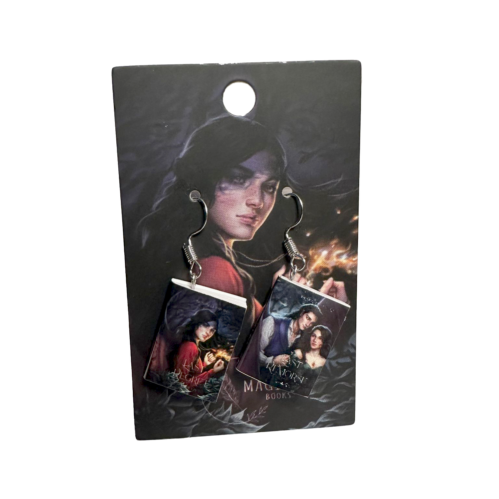 The Stone of Four Fires Mini Book Earrings