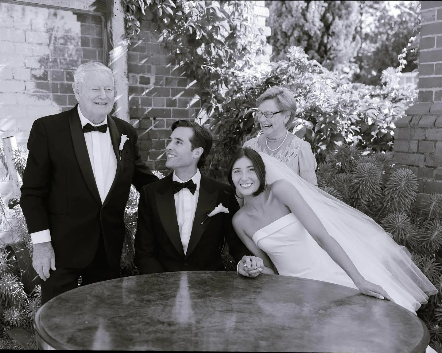 Elise&rsquo;s Nan &amp; Pa were the cutest witnesses to her marriage with Sam! The photo says it all - the visible joy for all four of them captured in one beautful snap shot in time by the wonderful @alli.studio
.
.
.
. 
.
#nanandpagoals #weddingwit