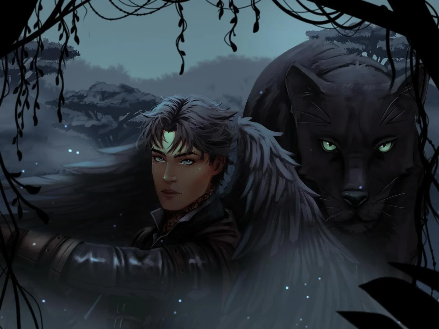 Ronan &amp; Nyota, his nahual. 

If you&rsquo;d like to know what a nahual is in the world of the Dusk and Dawn series, then I recommend reading the second installment, BLOOD OF THE LOST GODS. (It&rsquo;s one of my aspects of this dark fantasy world✨