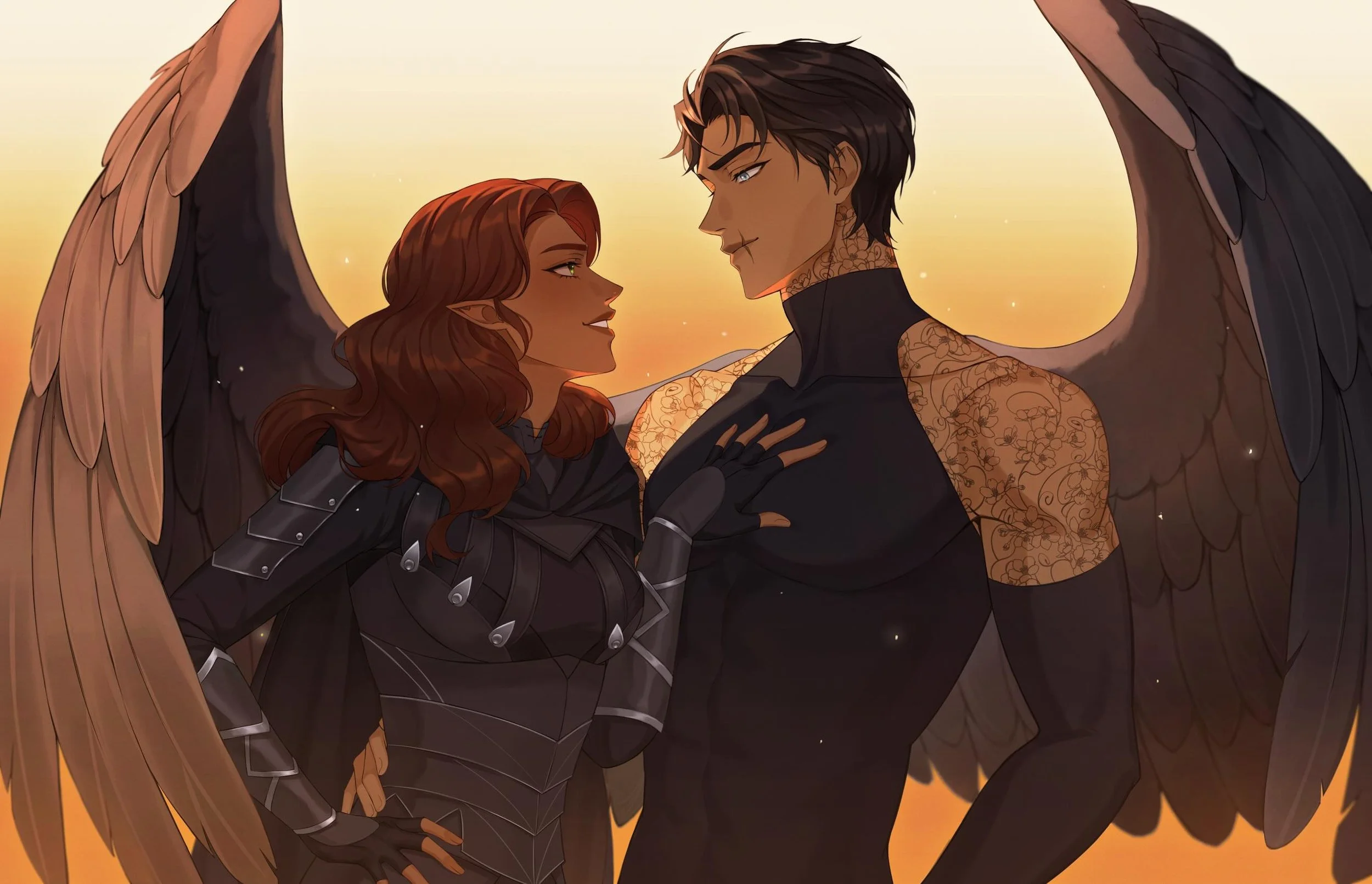 Zara: *touches his wing* 
Ronan: &ldquo;You wicked woman.&rdquo;
Zara: &ldquo;I thought you archangels didn&rsquo;t have weaknesses.&rdquo; 
*touches him again*
Ronan: ✨whimpers✨

And then they live happily ever after where nothing bad happens to the