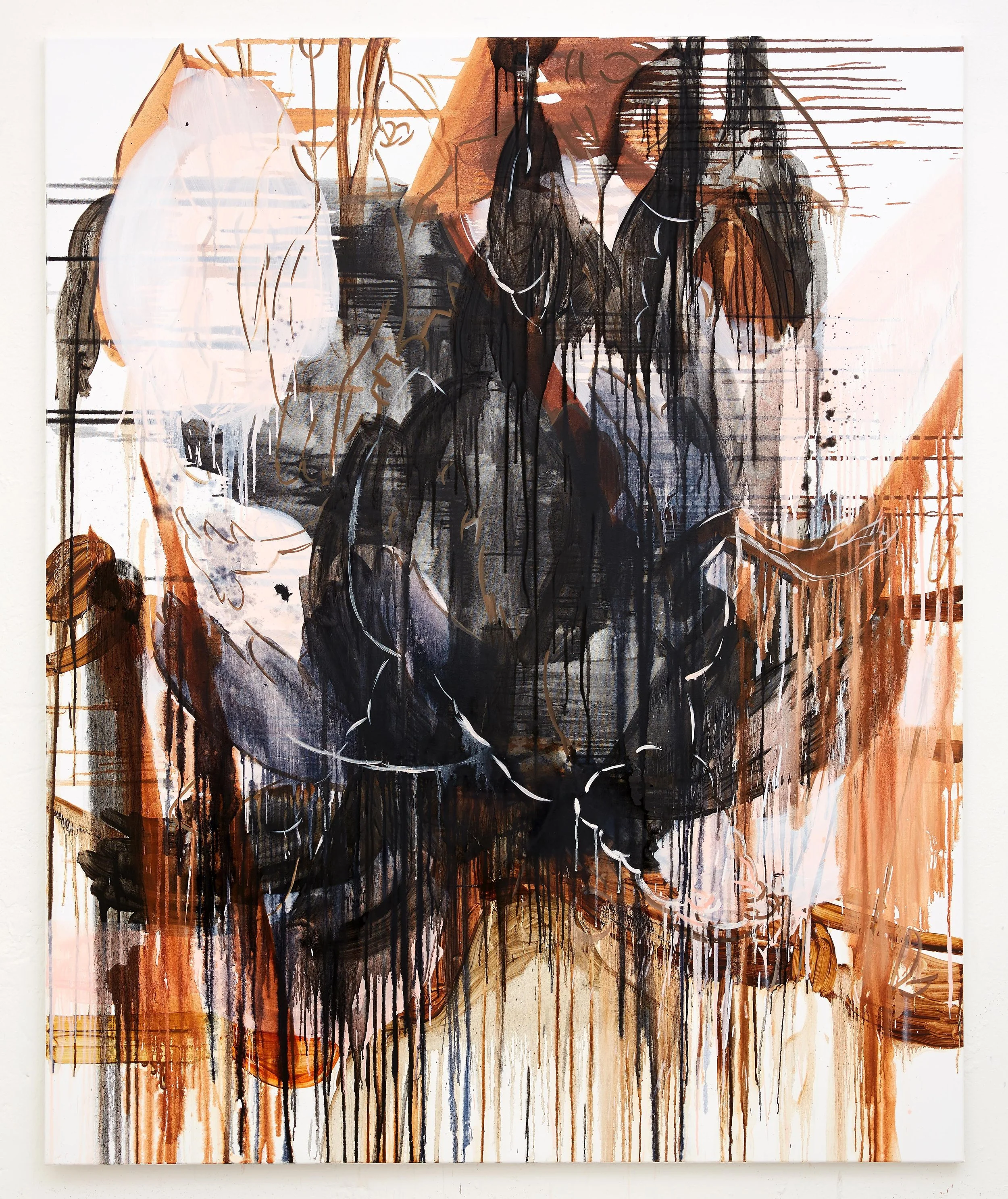 Marie Birkedal, Savage Glitter, 2018, painting presented in the solo exhibition Savage Glitter at Galerie1214, Berlin.