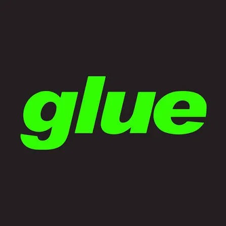 Invitation for GLUE Berlin’s 20 Years of GLUE exhibition, 2024, listing Marie Irmgard Birkedal among the participating artists.