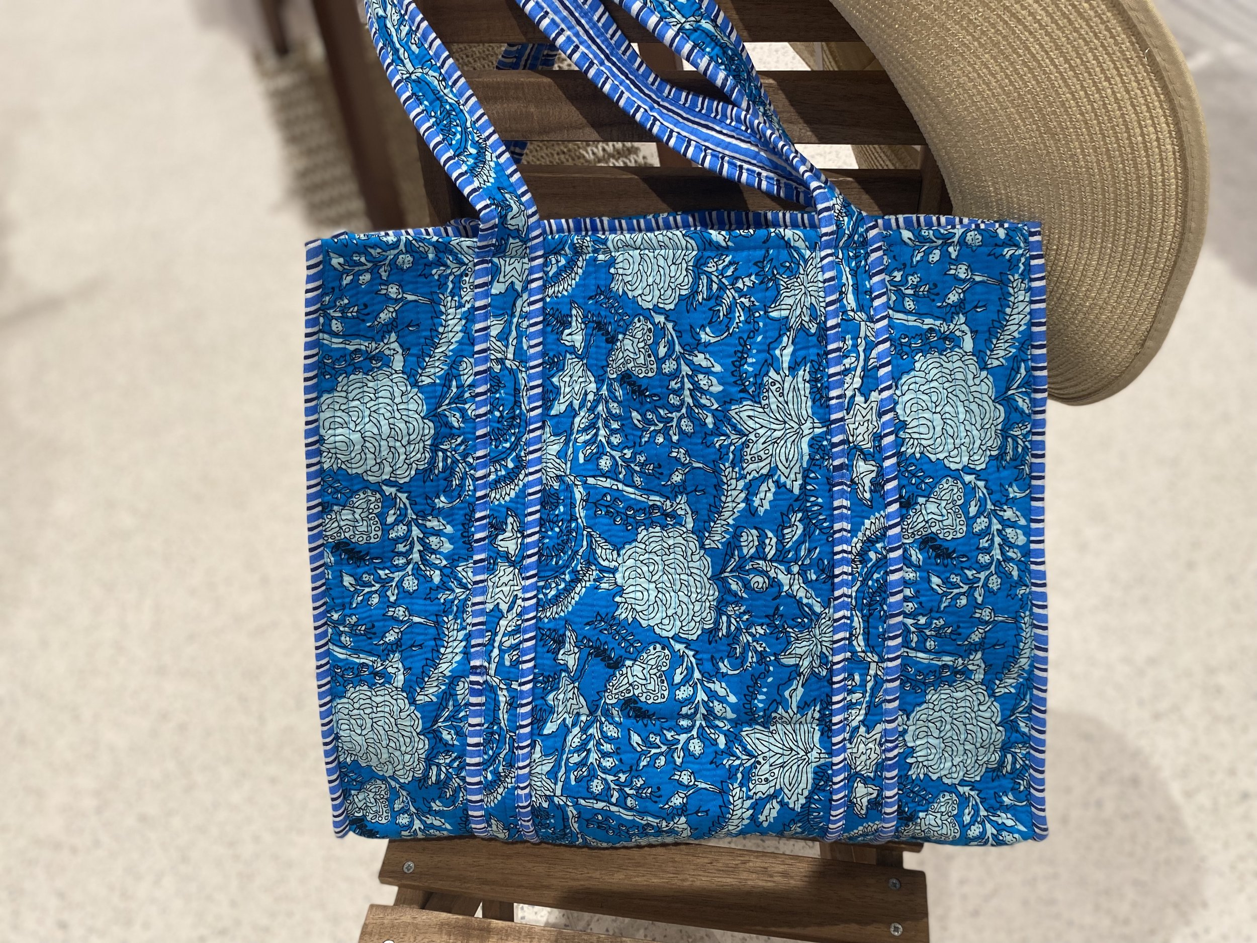 Tote large turquoise