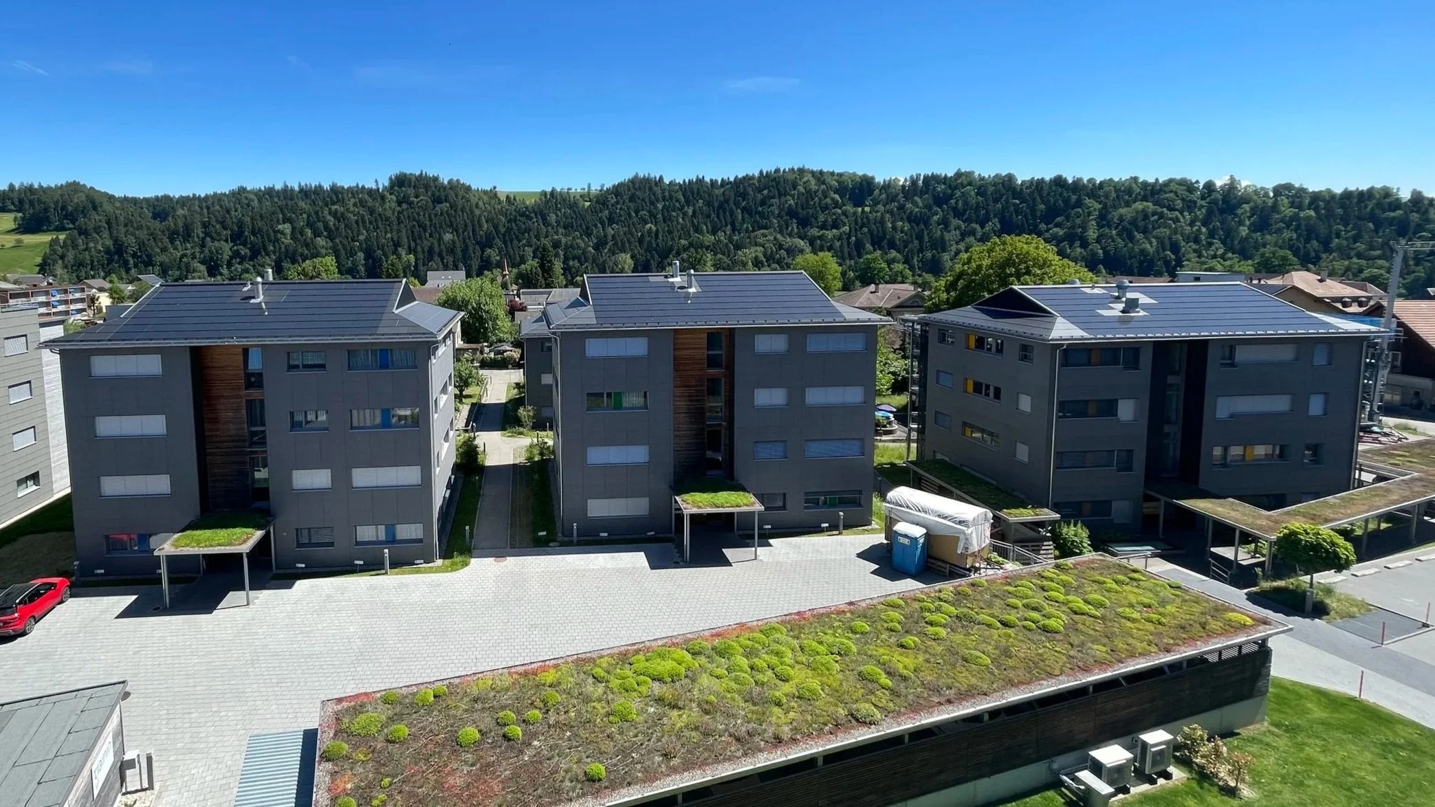 Blick auf die sanierten Dächer Archgässli