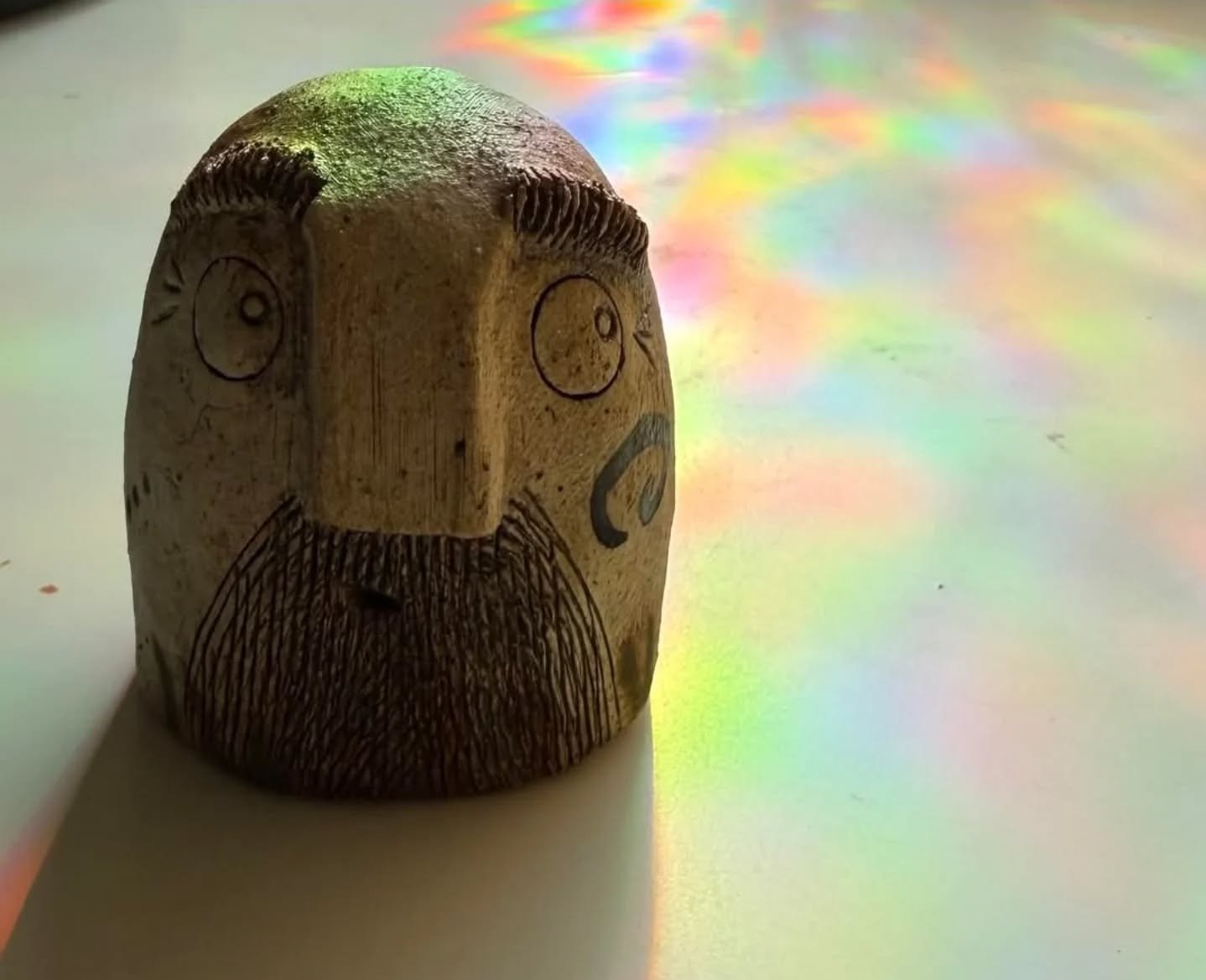 Another Llanddwyn Guardian has arrived safely to their new home. They appear to have settled in and watching rainbows. 🙂