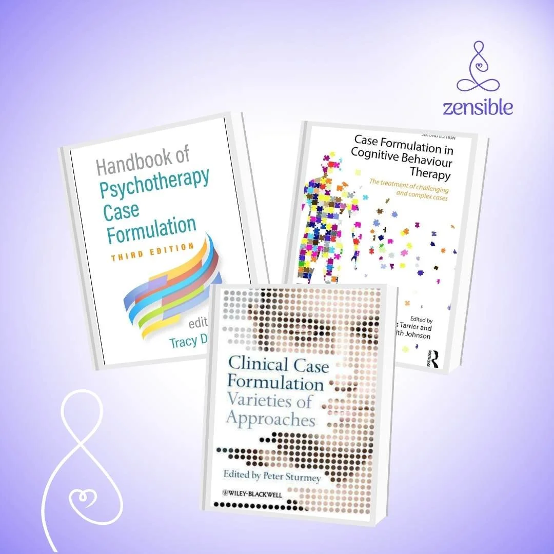 Case formulation books - Handbook of psychotherapy case formulation, Case formulation in cognitive behaviour therapy, Clinical case formulation varieties of approaches.