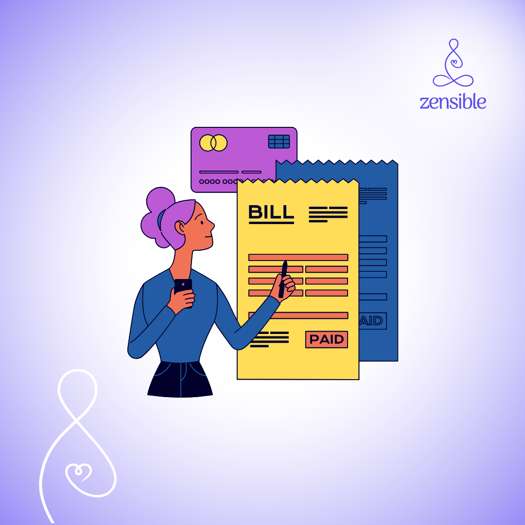 Therapy session bill or receipt