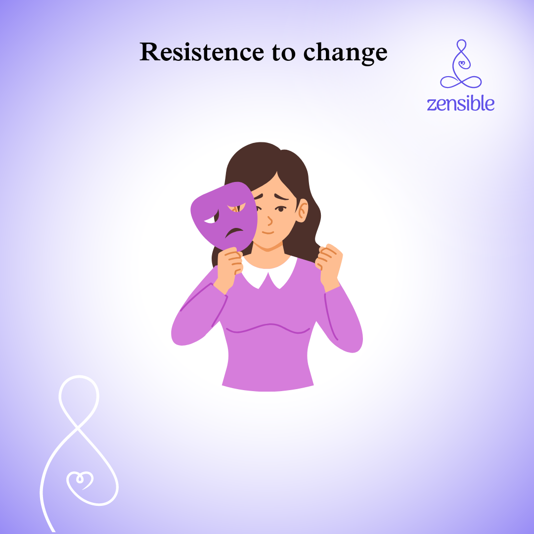 Clients masking emotions and resisting change.