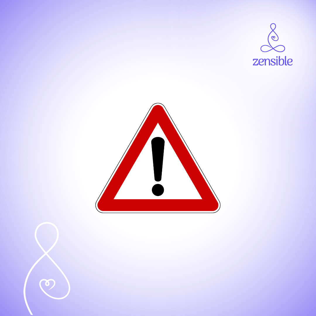 Warning symbol in therapy sessions