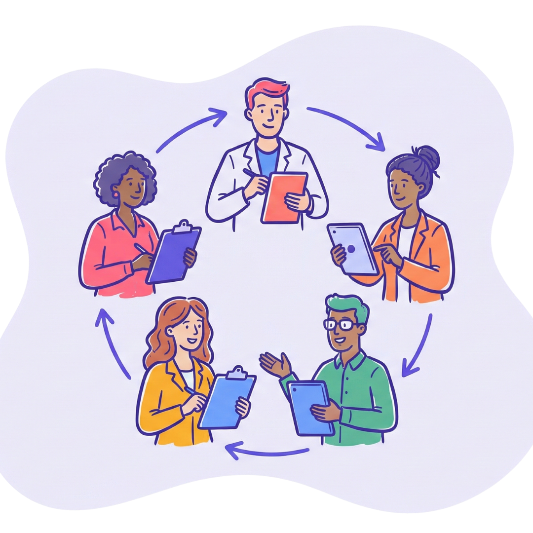 Group therapy practice managing team members, roles, and shared calendars using Zensible