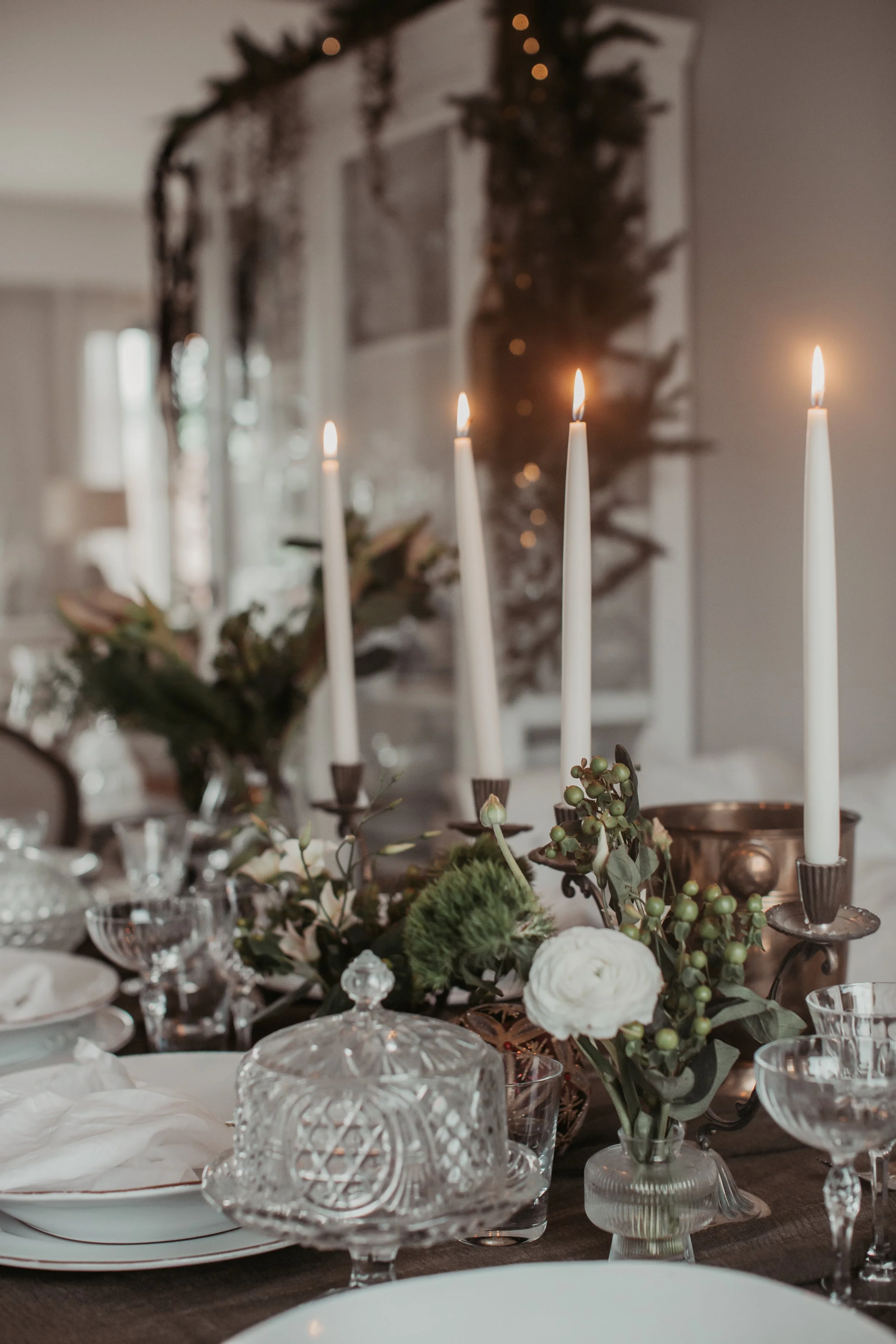 Christmas Eve flowers &amp; Table setting